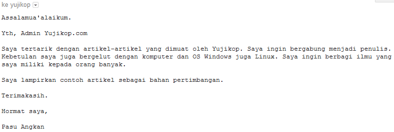 gaya teks gmail
