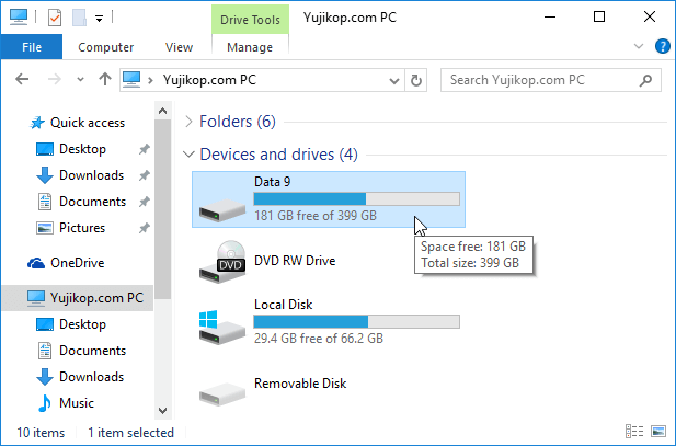 no drive letter