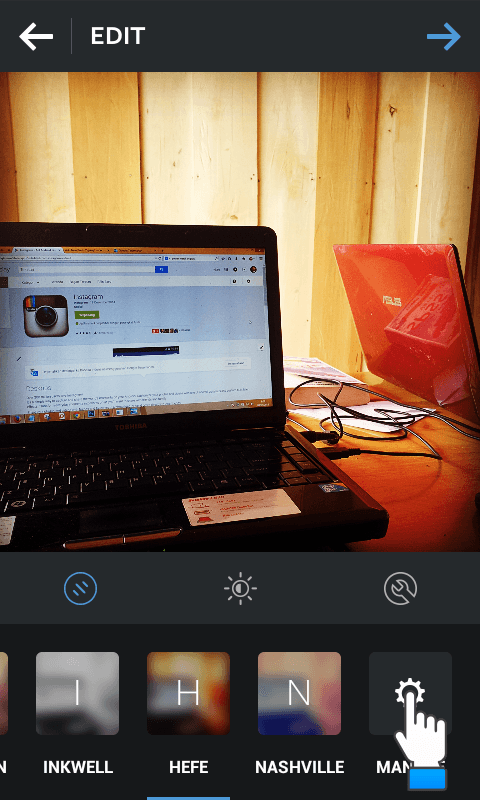 pengaturan filter instagram