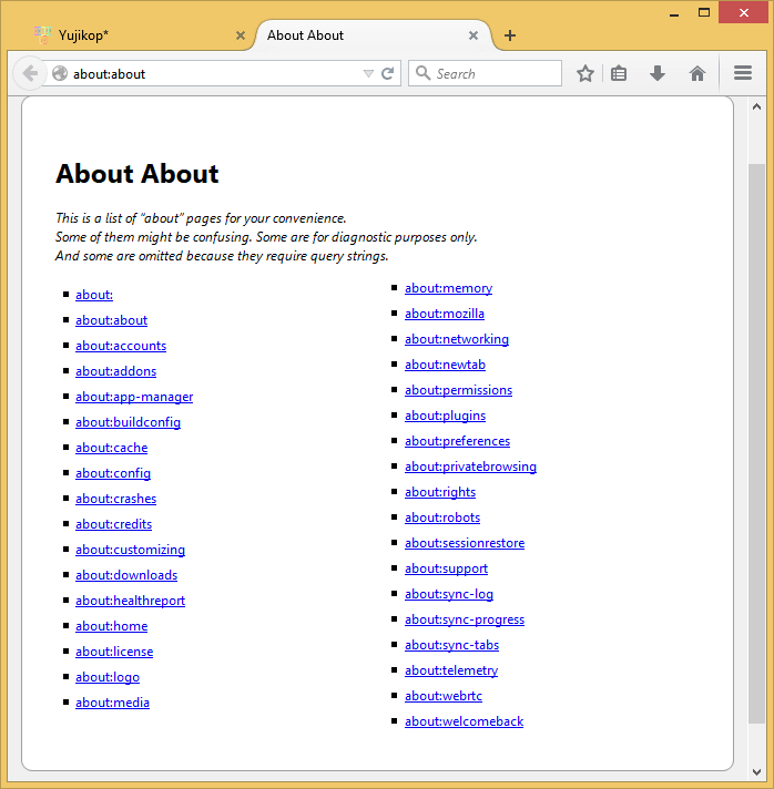 about command firefox