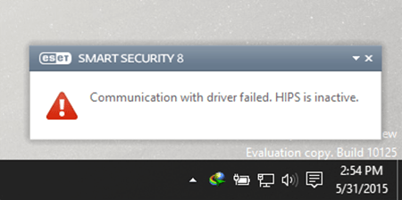 HIPS is inactive