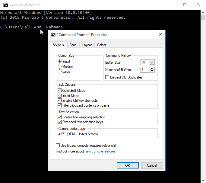Command Prompt Windows 10 RTM Build 10240