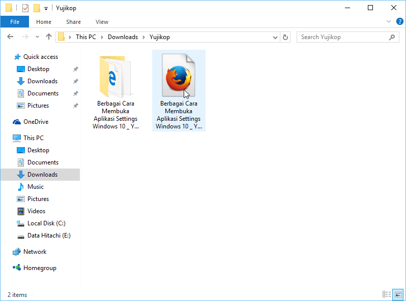 Firefox default Windows 10