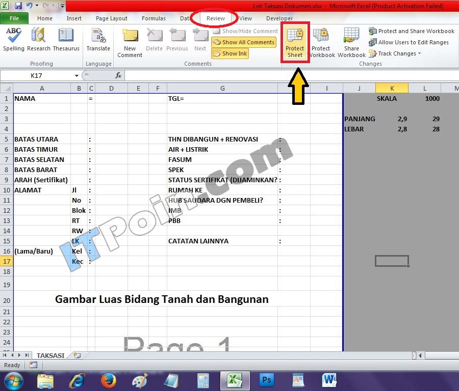 Cara Memberi Password file Excel