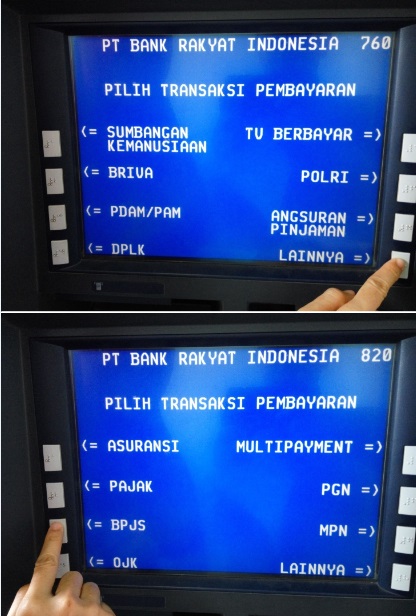 Bayar BPJS lewat ATM BRI