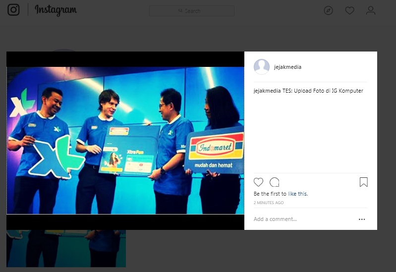 upload video IG dari komputer