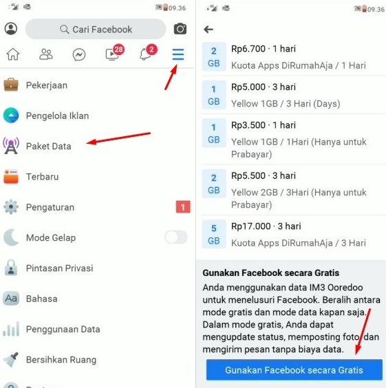keluar facebook gratis kartu indosat