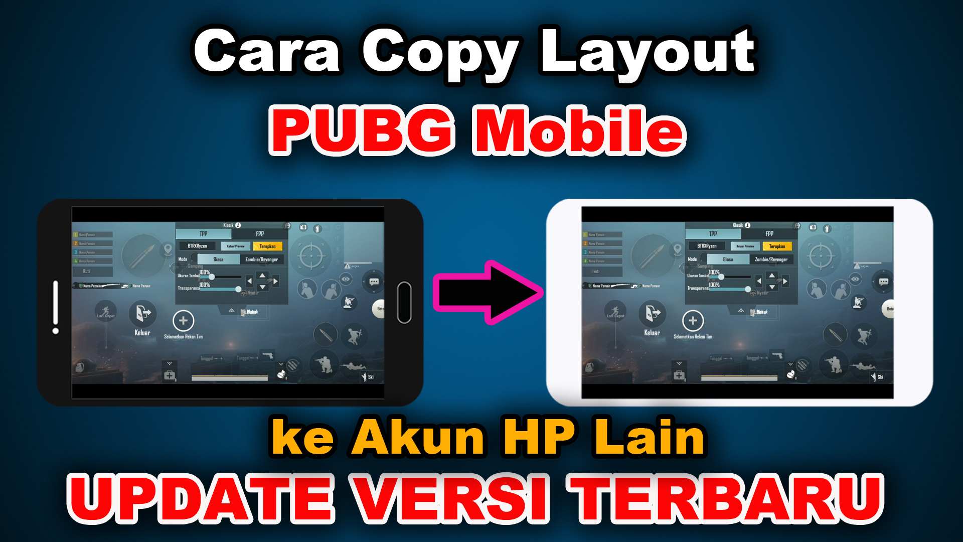 copy layout PUBG dari hp lain
