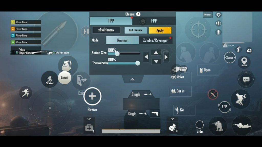 kode layout evil hanzo